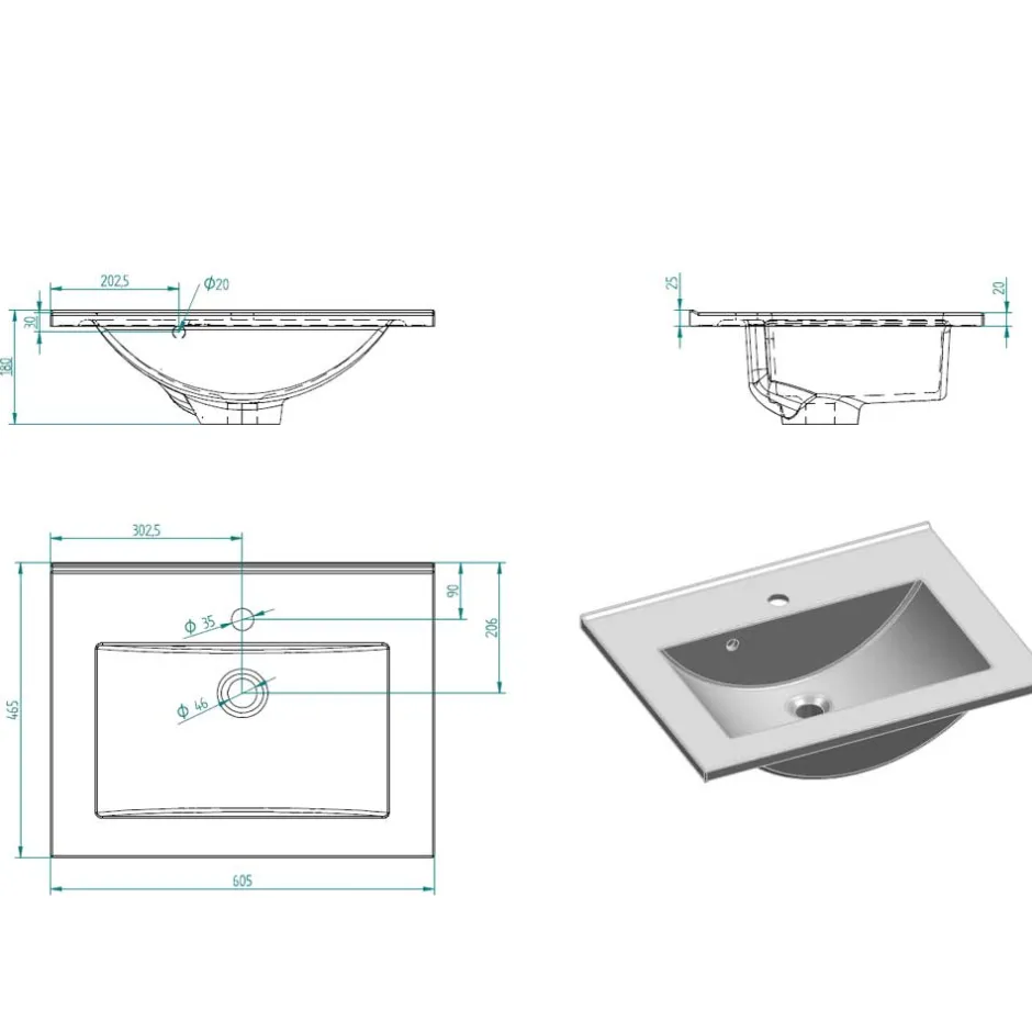 Schubladen Waschtisch in Grau - Juventuda^Wohnen Best