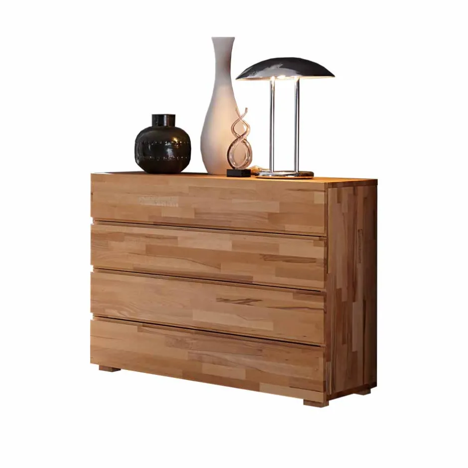 Wohnen Schubladenkommode Nesmina in Kernbuche massiv