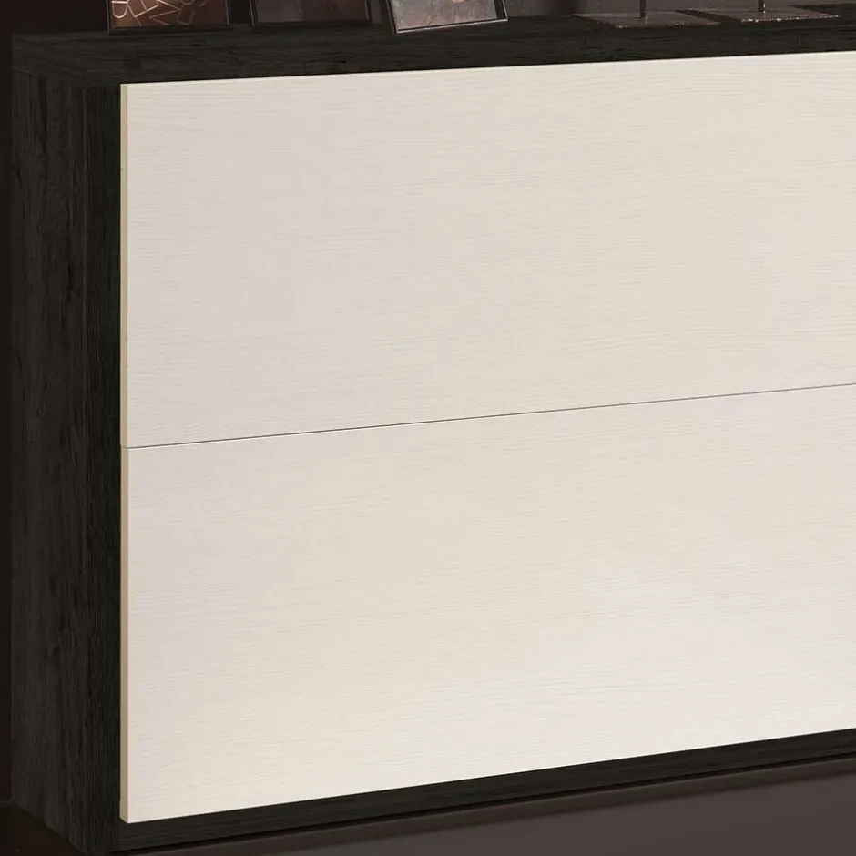 Wohnen Schuh Flurschrank mit zwei Schuhklappen - Ilusiana