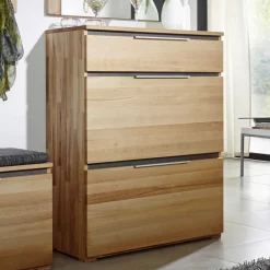 Schuh Klappenschrank Leyrina aus Kernbuche massiv geölt^Wohnen Outlet