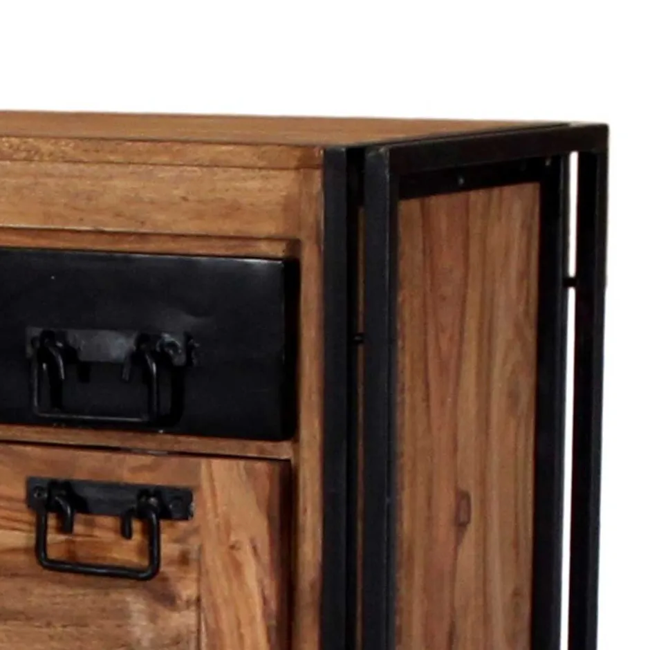 Wohnen Schuh Klappenschrank Mendoza aus Akazie Massivholz