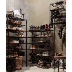 Schuh Metallregal mit sechs Schuhgittern - Cemido^Wohnen