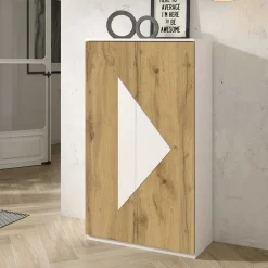 Schuh Schrank in Wildeiche Dekor & Weiß - Fun^Wohnen Outlet