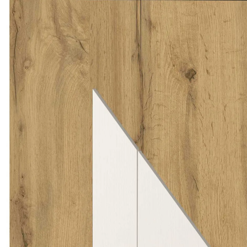 Schuh Schrank in Wildeiche Dekor & Weiß - Fun^Wohnen Outlet