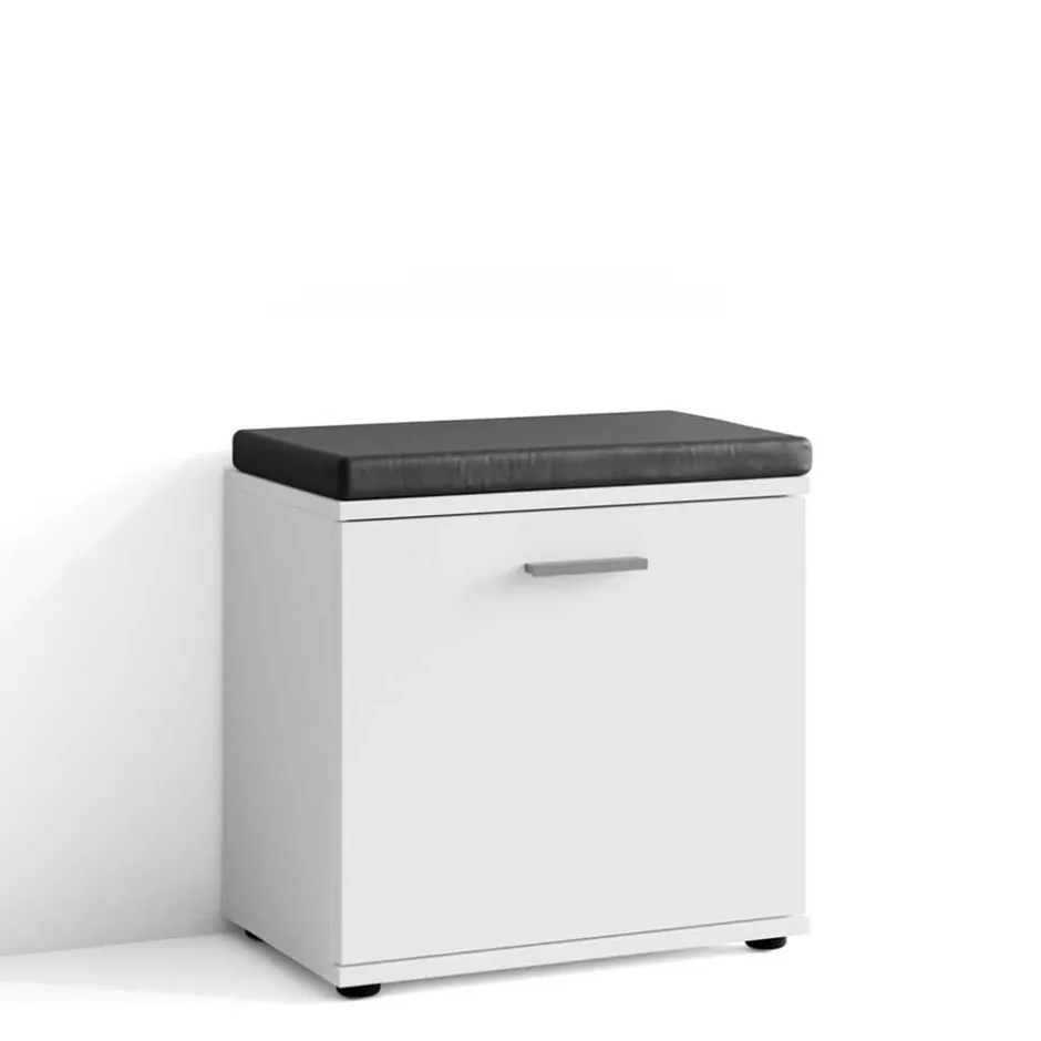 Wohnen Schuhbank in Weiß mit Schwarz - Massa