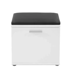 Wohnen Schuhbank in Weiß mit Schwarz - Massa