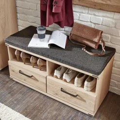 Schuhbank in Wildeiche & Graubraun - Konvava^Wohnen Clearance