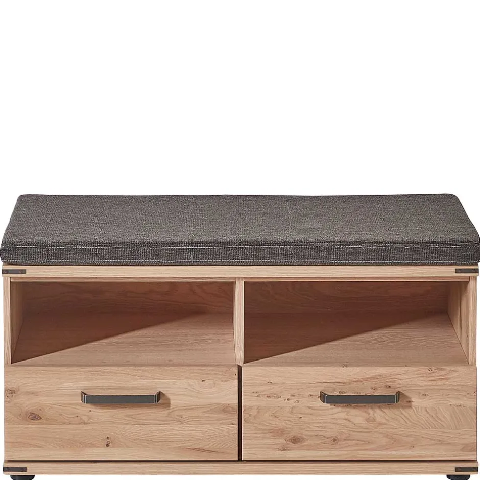 Schuhbank in Wildeiche & Graubraun - Konvava^Wohnen Clearance