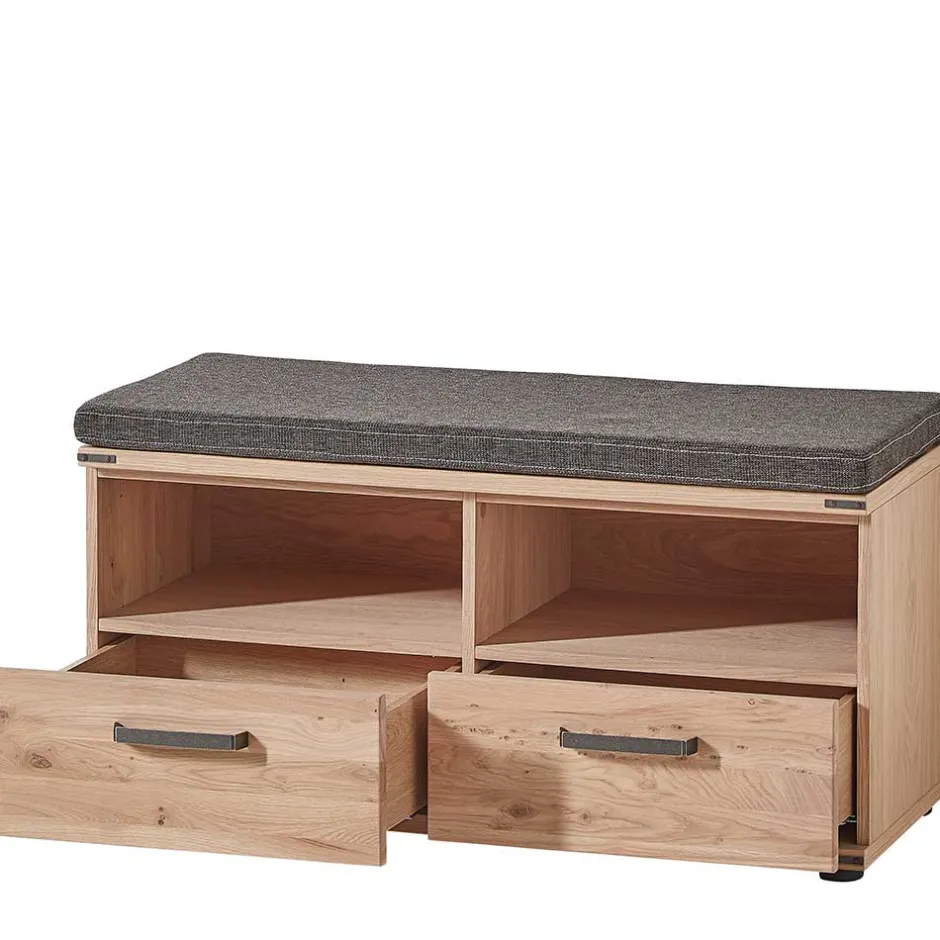 Schuhbank in Wildeiche & Graubraun - Konvava^Wohnen Clearance