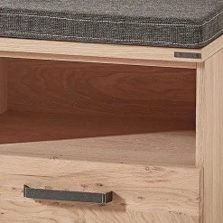 Schuhbank in Wildeiche & Graubraun - Konvava^Wohnen Clearance