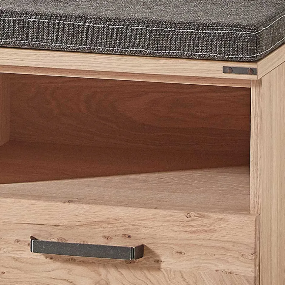 Schuhbank in Wildeiche & Graubraun - Konvava^Wohnen Clearance