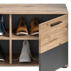 Schuhbank in Wildeiche & Grau 90 cm - Catamaron^Wohnen Best