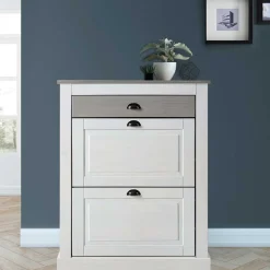 Schuhkipper in Weiß mit Grau - Lucasario^Wohnen