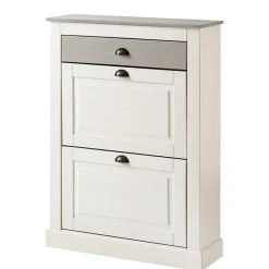 Schuhkipper in Weiß mit Grau - Lucasario^Wohnen