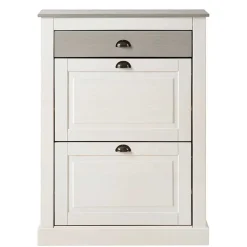 Schuhkipper in Weiß mit Grau - Lucasario^Wohnen