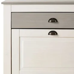 Schuhkipper in Weiß mit Grau - Lucasario^Wohnen