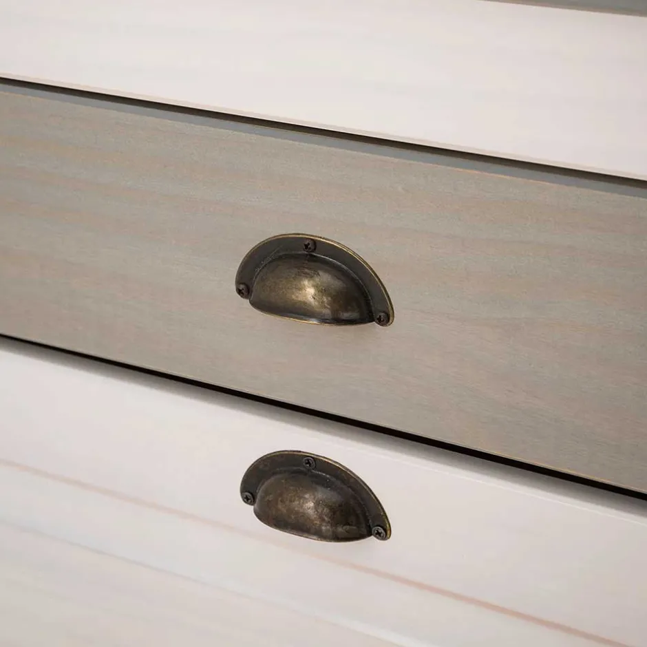 Schuhkipper in Weiß mit Grau - Lucasario^Wohnen