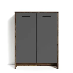 Schuh-Kommode in Anthrazit und Altholz NB - Oktaria^Wohnen Outlet