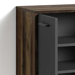 Schuh-Kommode in Anthrazit und Altholz NB - Oktaria^Wohnen Outlet