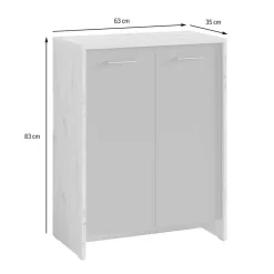 Schuh-Kommode in Anthrazit und Altholz NB - Oktaria^Wohnen Outlet