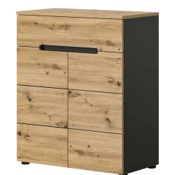 Schuhkommode in Wildeiche mit Grau - Norja^Wohnen Online