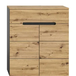 Schuhkommode in Wildeiche mit Grau - Norja^Wohnen Online