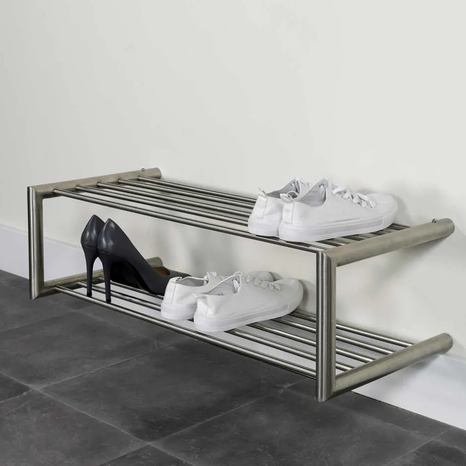 Schuhregal für die Wandmontage aus Edelstahl - Sipano^Wohnen Online