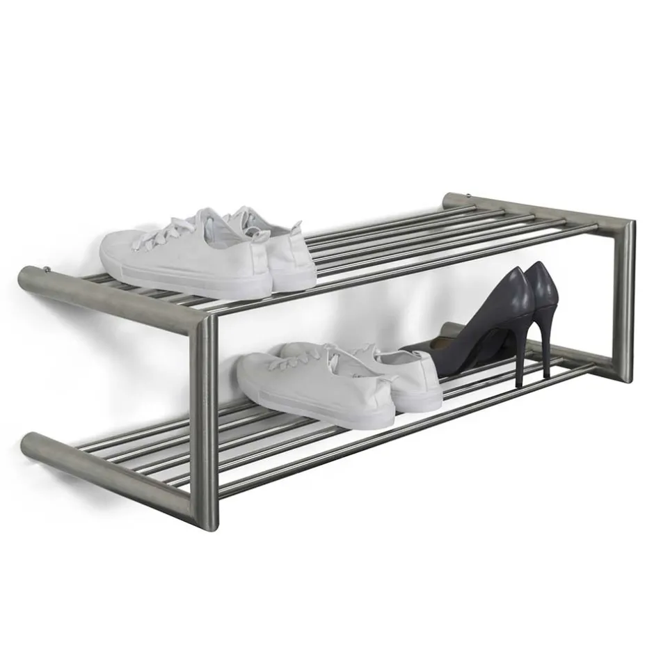 Schuhregal für die Wandmontage aus Edelstahl - Sipano^Wohnen Online