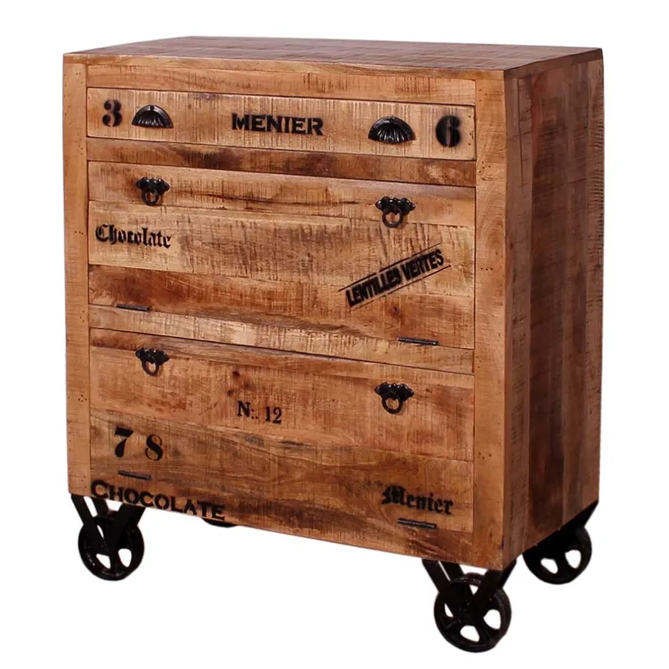 Schuhschrank aus Recyclingholz & Metall - Indri^Wohnen Outlet