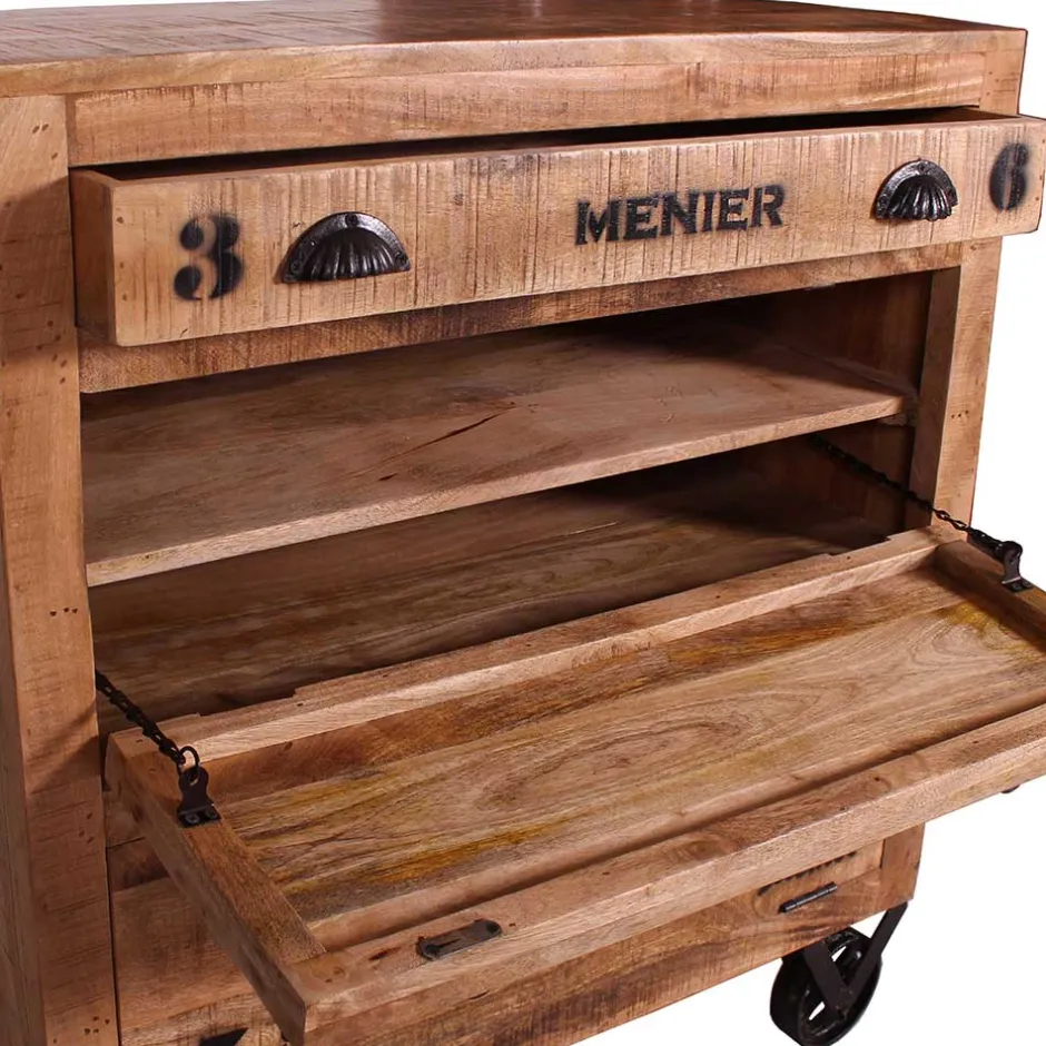 Schuhschrank aus Recyclingholz & Metall - Indri^Wohnen Outlet