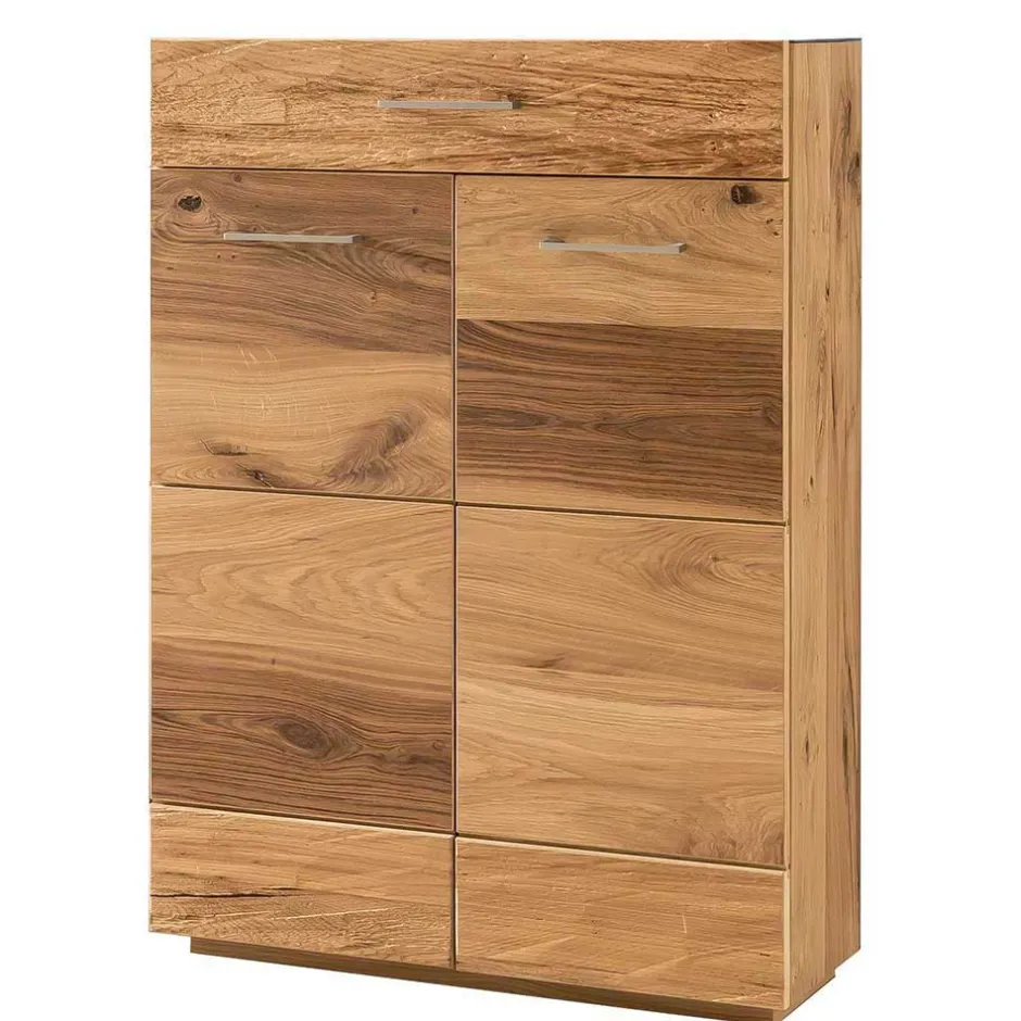 Schuhschrank mit Front Balkeneiche Furnier Macusos seidenmatt lackiert^Wohnen Outlet