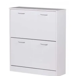 Schuhschrank mit zwei Klappen in Weiß - Aventi^Wohnen Online