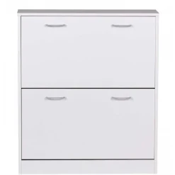 Schuhschrank mit zwei Klappen in Weiß - Aventi^Wohnen Online