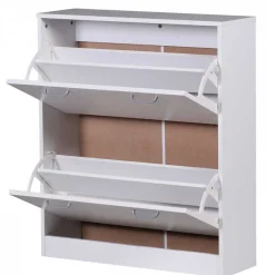 Schuhschrank mit zwei Klappen in Weiß - Aventi^Wohnen Online