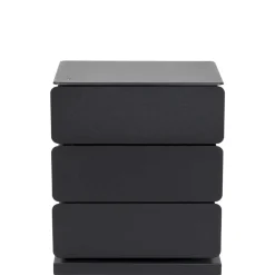 Wohnen Schwarze Design Stahlkommode mit drei Schubladen - Zunil