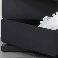 Wohnen Schwarze Design Stahlkommode mit drei Schubladen - Zunil