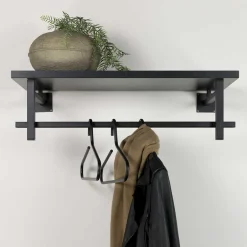 Schwarze Design Wandgarderobe modern - Unesc^Wohnen Online