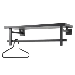 Schwarze Design Wandgarderobe modern - Unesc^Wohnen Online