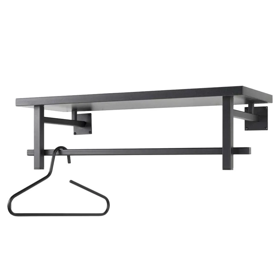 Schwarze Design Wandgarderobe modern - Unesc^Wohnen Online