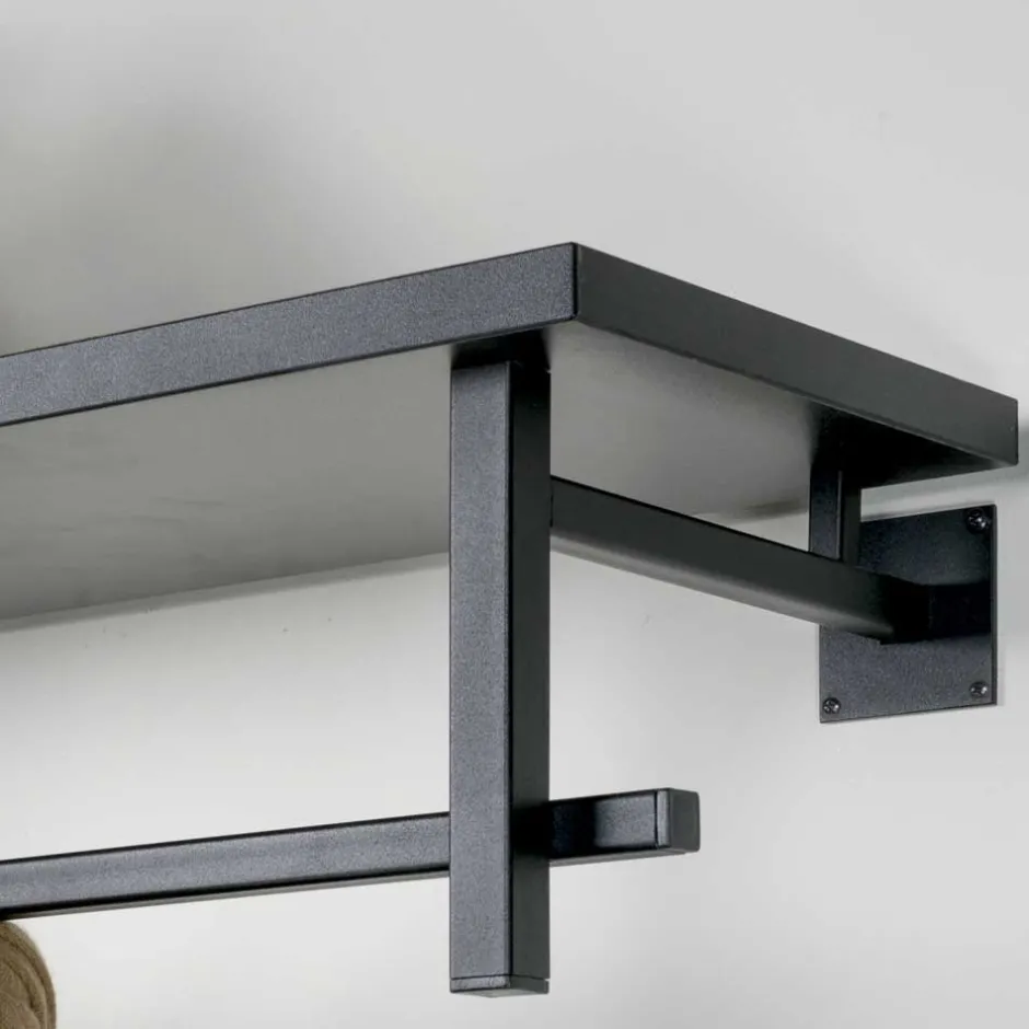 Schwarze Design Wandgarderobe modern - Unesc^Wohnen Online