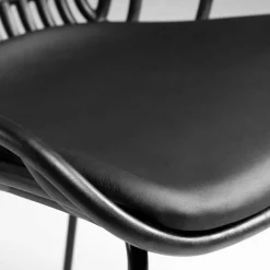 Wohnen Schwarze Esszimmerstühle mit Polster - Pavias (4er Set)