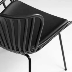 Wohnen Schwarze Esszimmerstühle mit Polster - Pavias (4er Set)