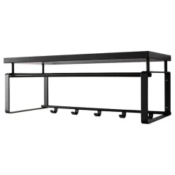 Wohnen Schwarze Garderobe & Schuhregal - Satroni II (zweiteilig)