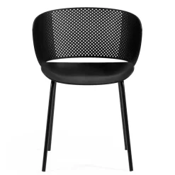 Schwarze Gartenstühle modern - Donzai (4er Set)^Wohnen Discount