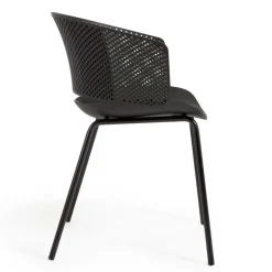 Schwarze Gartenstühle modern - Donzai (4er Set)^Wohnen Discount