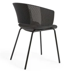 Schwarze Gartenstühle modern - Donzai (4er Set)^Wohnen Discount