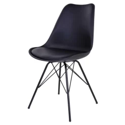 Wohnen Schwarze Küchenstühle mit Schalensitz - Verbandro (2er Set)