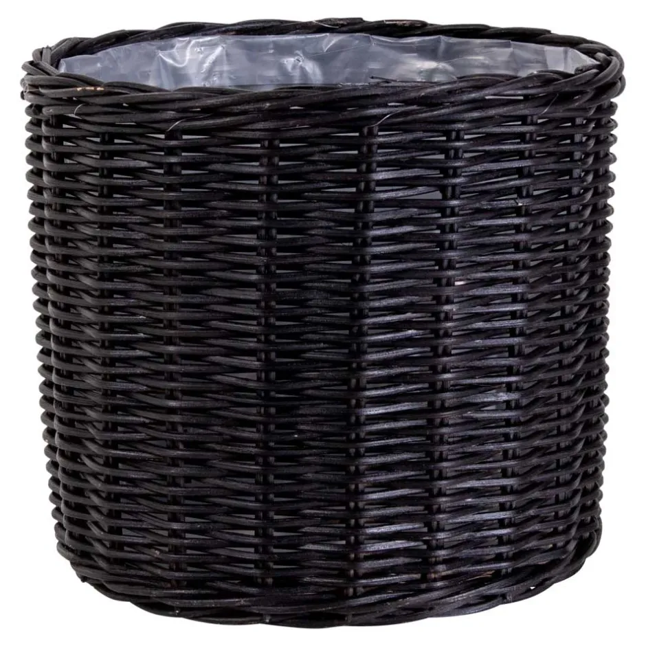 Schwarze Körbe aus Rattan Geflecht - Swan (vierteilig)^Wohnen Discount