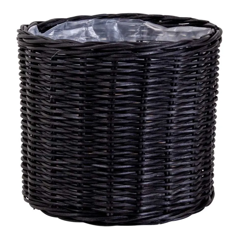 Schwarze Körbe aus Rattan Geflecht - Swan (vierteilig)^Wohnen Discount