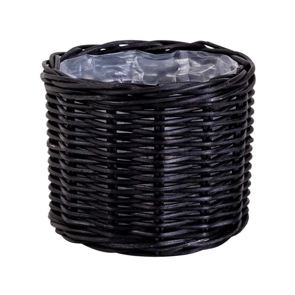 Schwarze Körbe aus Rattan Geflecht - Swan (vierteilig)^Wohnen Discount